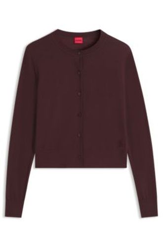 Cardigan à boutons en laine mélangée avec cachemire - HUGO - Modalova