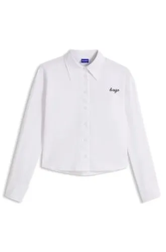 Chemisier Relaxed court en coton Oxford - HUGO - Modalova