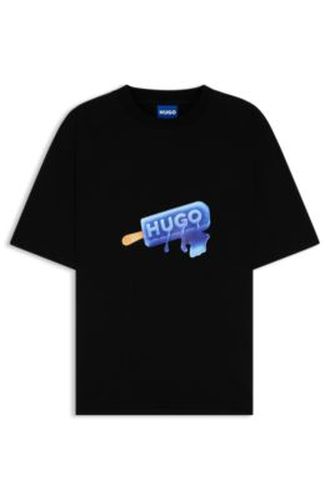 T-shirt en jersey de coton à motif glace - HUGO - Modalova