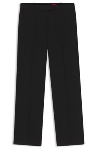 Pantalon Slim Fit en tissu crêpe avec détail anneau en D - HUGO - Modalova