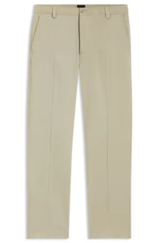 Pantalon coupe droite en twill stretch - Boss - Modalova