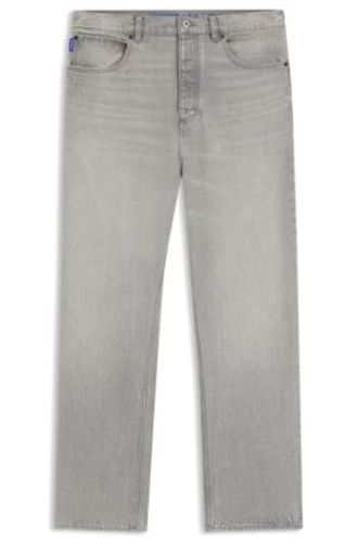 Jean Baggy en denim gris stone-washed - HUGO - Modalova