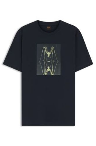T-shirt en jersey de coton avec motif imprimé - Boss - Modalova