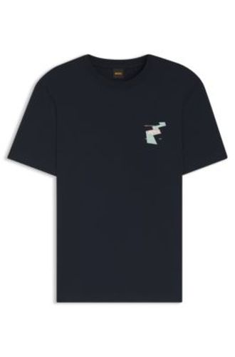 T-shirt en jersey de coton avec motif imprimé - Boss - Modalova