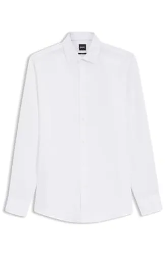 Chemise Slim Fit en twill de lin mélangé - Boss - Modalova