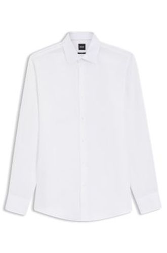 Chemise Slim Fit en twill de lin mélangé - Boss - Modalova