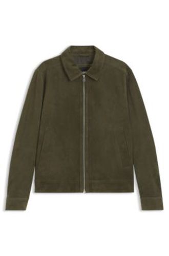 Veste en cuir suédé - Boss - Modalova