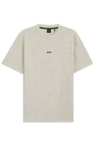 T-shirt en coton à motif jacquard 3D - Boss - Modalova