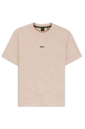 T-shirt en coton à motif jacquard 3D - Boss - Modalova