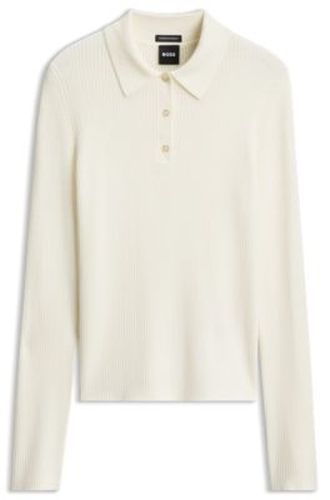 Pull polo en laine mérinos - Boss - Modalova