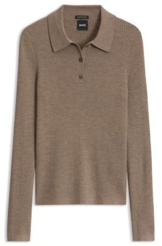Pull polo en laine mérinos - Boss - Modalova