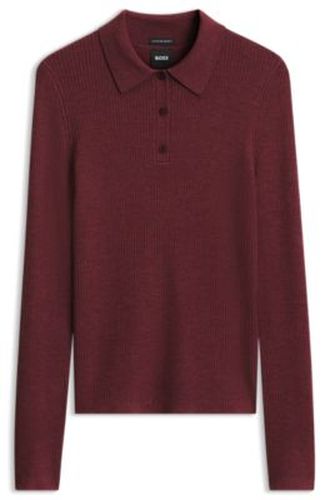 Pull polo en laine mérinos - Boss - Modalova