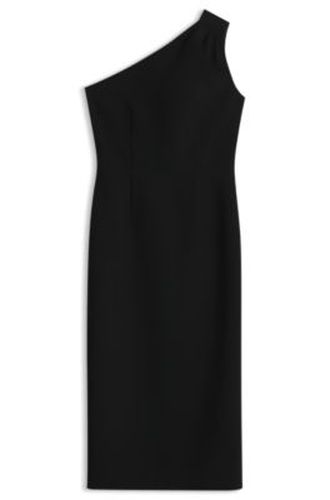 Robe mi-longue à une épaule avec détail de ceinture - HUGO - Modalova
