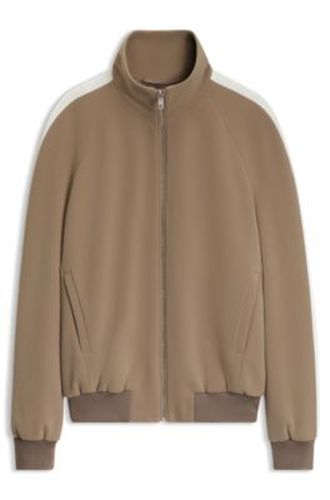 Blazer façon bomber en tissu crêpe stretch - Boss - Modalova