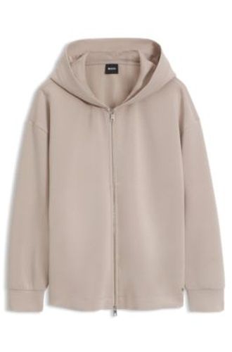 Sweat à capuche ample en jersey scuba - Boss - Modalova