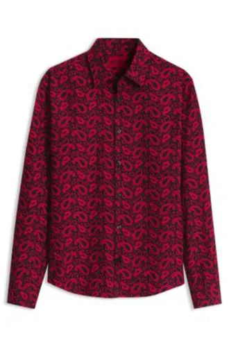 Chemise Slim en coton à motif - HUGO - Modalova
