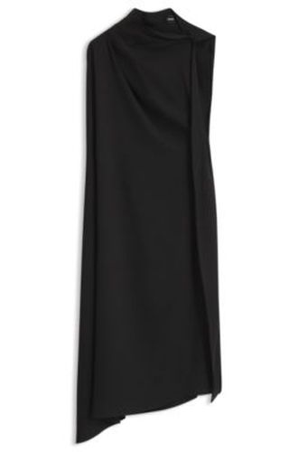 Robe asymétrique en crêpe à encolure drapée - Boss - Modalova