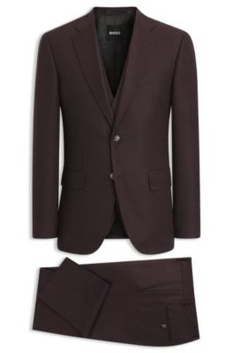 Costume Regular trois pièces en laine vierge - Boss - Modalova