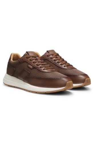 Baskets en cuir à lacets - Boss - Modalova