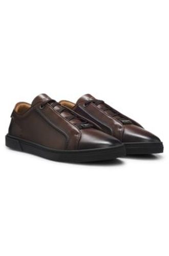 Gary baskets en cuir brossé - Boss - Modalova