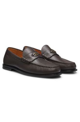 Mocassins en cuir grainé - HUGO - Modalova
