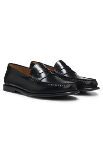 Mocassins en cuir à patte - Boss - Modalova