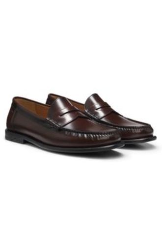 Mocassins en cuir à patte - Boss - Modalova