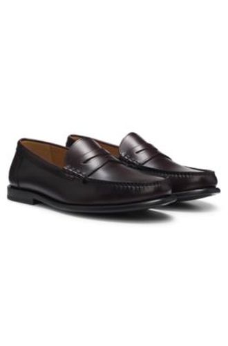 Mocassins en cuir à patte - Boss - Modalova