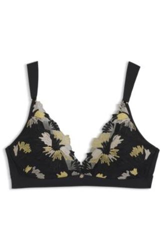 Soutien-gorge triangle brodé avec breloque au monogramme Double B - Boss - Modalova