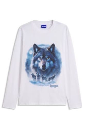 T-shirt en coton à imprimé graphique - HUGO - Modalova