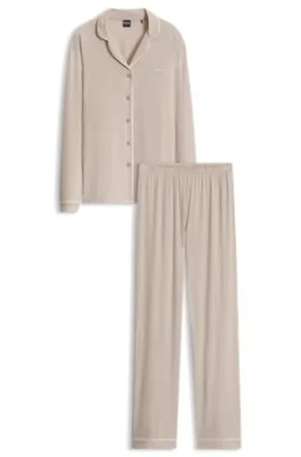 Ensemble de pyjama en jersey stretch à logo brodé - Boss - Modalova