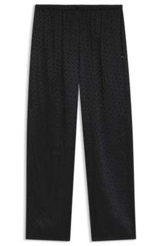 Pantalon de pyjama en satin à monogrammes partout - Boss - Modalova