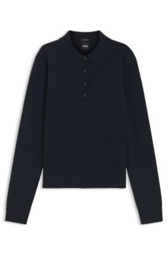 Pull à col polo en pur cachemire - Boss - Modalova