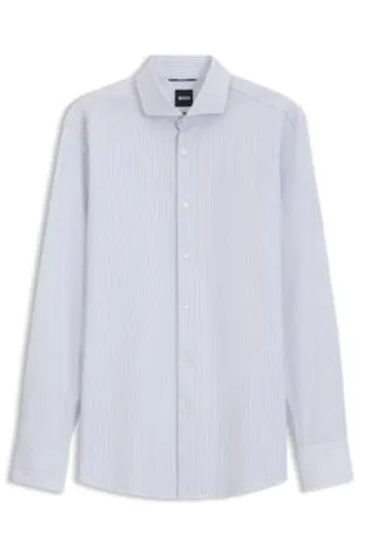 Chemise d'affaires Slim à rayures en tissu stretch - Boss - Modalova