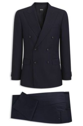 Costume deux pièces Slim en laine stretch à rayures - Boss - Modalova