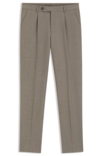 Pantalon Relaxed en laine vierge à pinces - Boss - Modalova