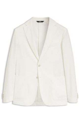 Blazer Slim en mélange de coton et de cachemire - Boss - Modalova