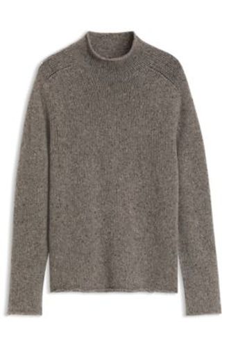 BY BECKHAM pull à col cheminée en tweed de laine vierge - Boss - Modalova