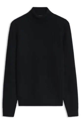 Pull à col roulé texturé en laine vierge et cachemire - Boss - Modalova