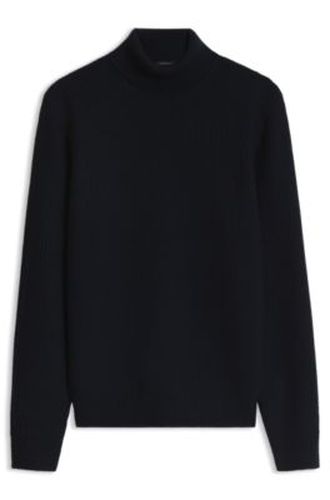 Pull à col roulé texturé en laine vierge et cachemire - Boss - Modalova