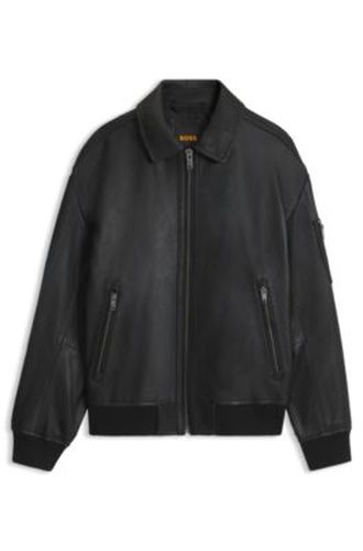 Veste Regular en cuir - Boss - Modalova