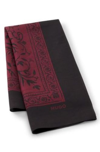 Écharpe en soie mélangée douce à motif tissé jacquard - HUGO - Modalova