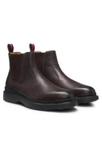 Bottines Chelsea en cuir à semelle extra-légère - HUGO - Modalova
