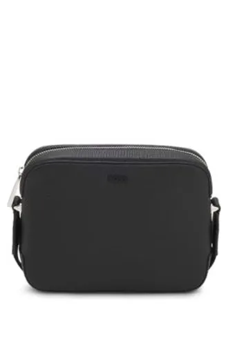 Sac à bandoulière en cuir grainé avec logo - Boss - Modalova