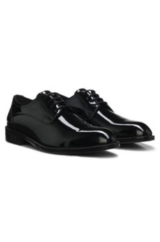 Derbies en cuir verni à surpiqûres décoratives - Boss - Modalova