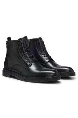 Bottines à lacets en cuir avec fermeture éclair latérale - Boss - Modalova