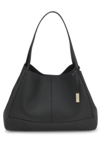 Cabas en cuir grainé avec pochette détachable - Boss - Modalova