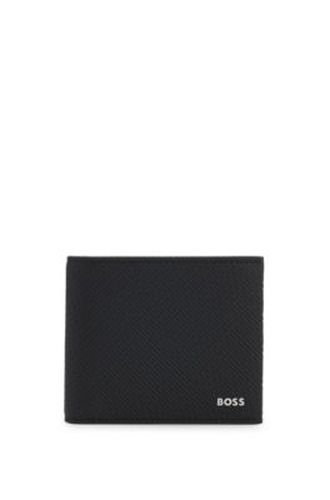 Portefeuille à deux volets à motif monogramme - Boss - Modalova