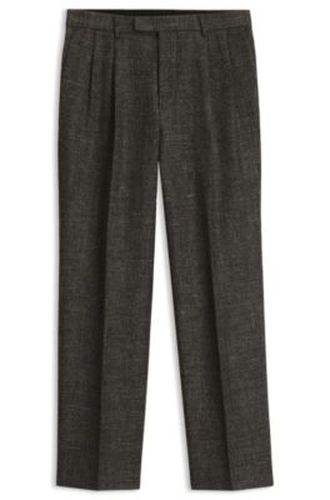 Pantalon en laine mélangée - Boss - Modalova