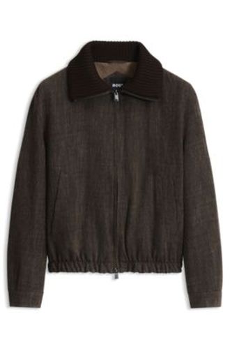 Veste bomber en laine mélangée - Boss - Modalova